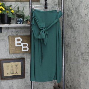 NEW Good Guys Woven Belted Wrap Skirt 16604f1a7da65c Green See Measurements